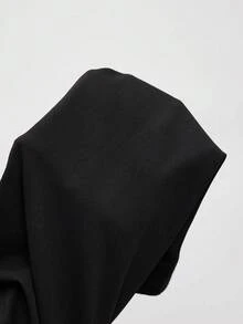 Maija 女款時尚百搭通勤素色長褲 - 黑色 - 查看 8