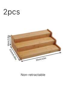1/2PCS Estante de Especias de Cocina de 3 Niveles, 2 Tamaños Opcionales, Organizador de Almacenamiento Multifuncional para Encimera - Especificación - Ver 10