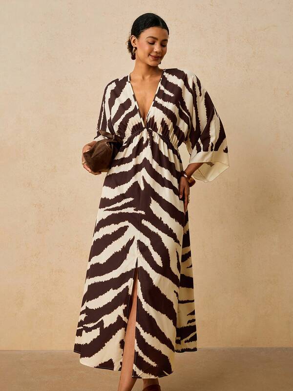 Travachic Plus Size Full Print Deep V-Neck Slit To Thigh Vacation Dress Graduation Ceremony Graduation Dress Spring Casual Dresses For Women Graduation Dress Women Valentine Summer Summer Clothes Summer Clothes Spring Dress Summer Dresses Elegant Dresses Elegant Dresses For Women Vacation Vacation Dress Summer Dresses For Women Casual Women's Dresses Caftan Dress Tropical Dress Plus Size Plus Size Vacation Dress Plus Size Hawaiian Dress Curve Swimsuit Cover Up Summer Spring Summer Outfits For Women