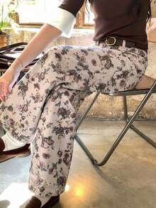 DAZY 女款拼接日系街頭風寬鬆寬腿休閒牛仔褲 夏季可愛上衣 - 彩色 - 查看 3