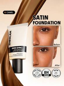 SHEGLAM Skin Sync Satin Foundation-Camel - Camel - View 1