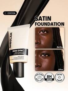 SHEGLAM Skin Sync Satin 粉底液-Cocoa - Cocoa - 查看 1