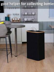 100-Liter Capacity With Lid Recycling Trash Can - 29-Gallon Kitchen Trash Can, Equipped With 1 Detachable And Reusable Inner Bag, Suitable For Bottles, Cans, Plastics And Glass. Multi-Purpose Garbage Classification Trash Can, Suitable For Families - Multicolor - View 8