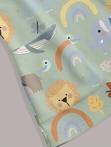 PopScrub Women's Cartoon Print Scrub Uniform Top - Multicolor - View 4