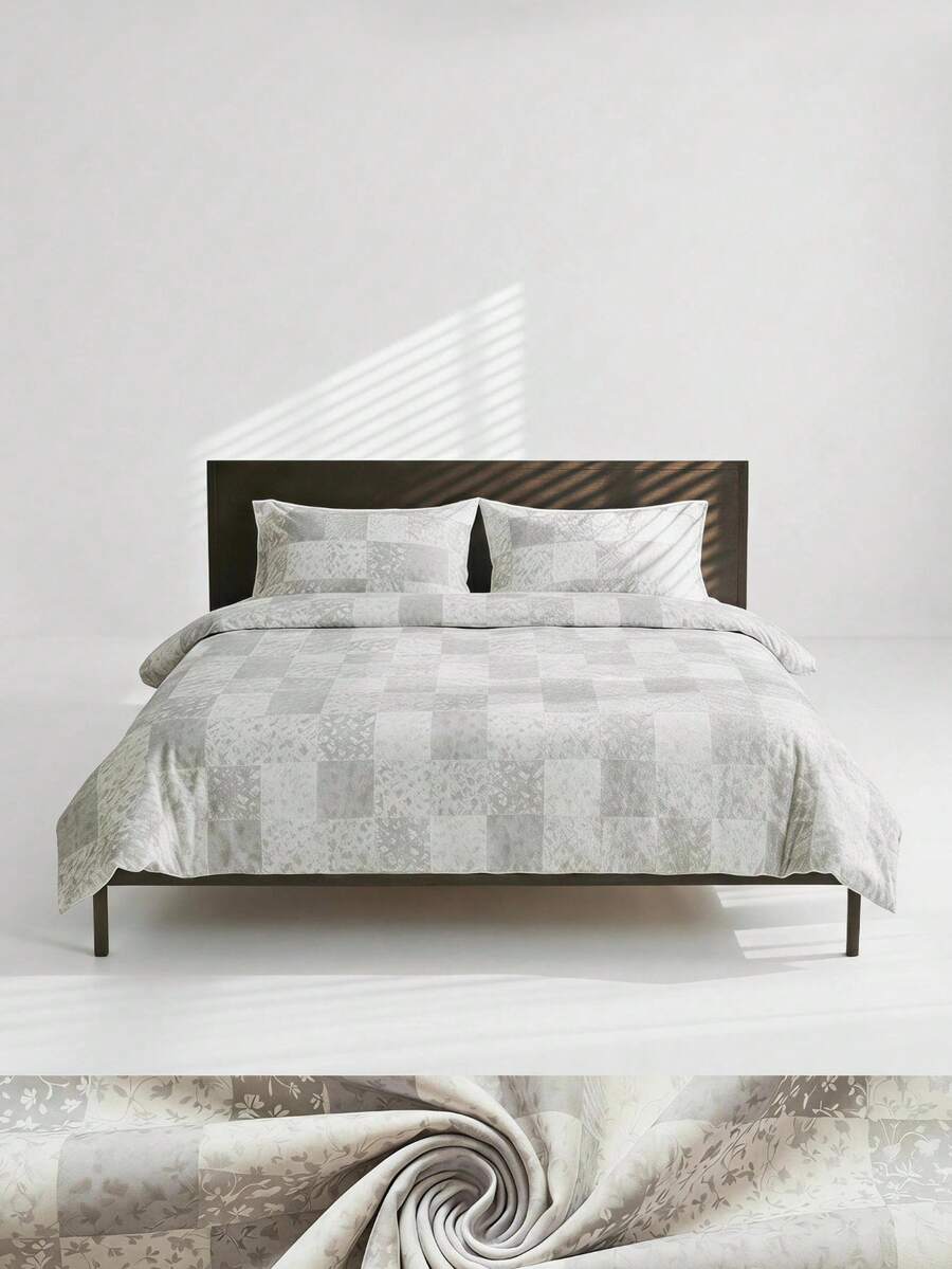 Veyra Day 2/3 Pieces100% Polyester Jacquard Texture, Soft And Skin-Friendly Bedding (Duvet Cover + 1/2 Pillowcases, No Comforter Included), All-Season Modern Polyester Bedding Collection - Multicolor - View 1