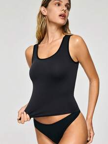 SHAPORA 2026 Hot Selling Women's Fashionable & Comfortable Minimalist Solid Color High Quality Seamless Camisole, Single Pack - Dark Grey - View 2