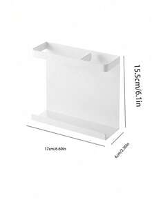 Haus Hana 1 buah Rak Kulkas Magnetik, Rak Penyimpanan Besi untuk Plastik Pembungkus, Aluminium Foil, Tisu Dapur, Stoples Bumbu, Organizer Pemasangan Samping Tanpa Pengeboran untuk Dapur, Multifungsi, Anti Karat - MultiWarna - View 10