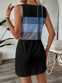 SHEIN LUNE Women's Casual Printed Short Dress Suitable For Spring And Summer - Multicolor - View 2