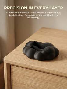 Muroi Mono 1PC/2pcs Cloud-Shaped Remote Control Storage Box, Creative Desktop Shelf, Simple Black And White Practical Storage Ornament. - Multicolor - View 9