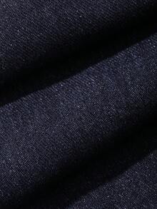 DAZY Women's Casual Washed Pocket Denim Shirt Dress, Spring/Summer - Dark Wash - View 8