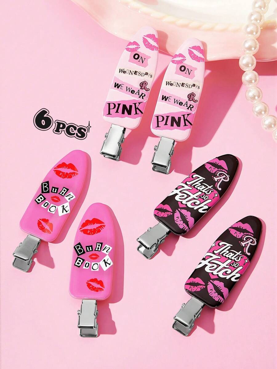 Mean Girls | SHEIN Joint Seamless Clip 6 Pcs - Multicolor - View 1