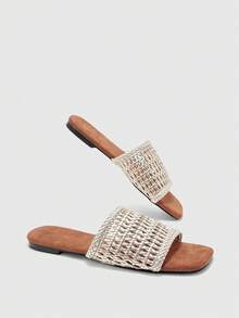 CUCCOO BIZCHIC Sandalias de tacón para mujer - Champán - Ver 1