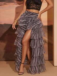 Hauture Women's Zebra Print Pleated Casual Versatile Daily Outing Skirt - Multicolor - View 5