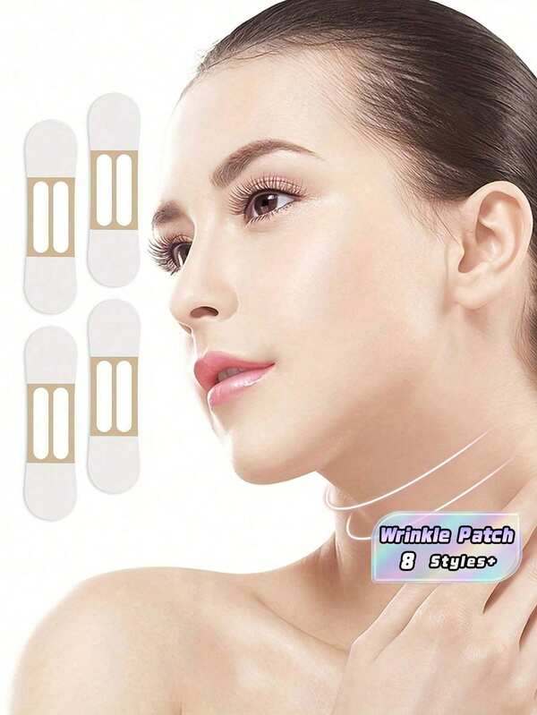 10 piezas Parches invisibles de soporte para el cuello color nude, cinta cómoda para mujeres y hombres, pegatinas de soporte instantáneo, suaves y cómodas, reducen la elasticidad de la piel, reductor de barbilla, accesorio de cuidado de la piel transpirable para uso diario, suministros de belleza, cinta facial