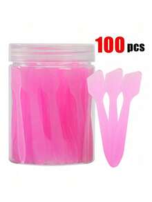 5/50/100Pcs Cosmetic Spatula, Makeup Spatula For Cream, Lotion & Skincare - Multi-Purpose Mini Applicator For Mixing Creams, Scooping From Jars & Scraping Containers - Multicolor - View 11
