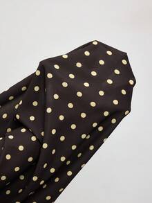 Maija Vestido elegante sexy con estampado de lunares y pliegues de un solo hombro para mujer - Marrón - Ver 10