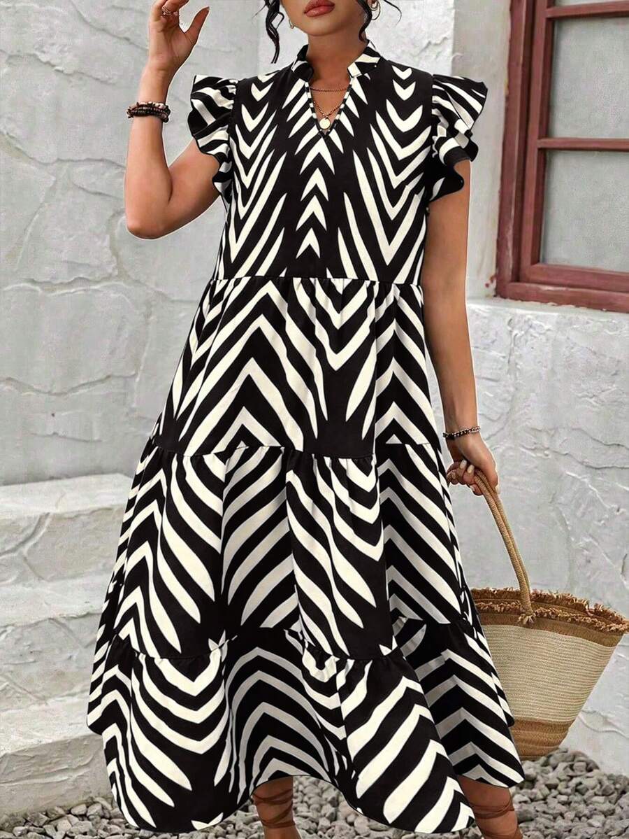 Breezaya Abito da donna elegante stile pendolare e vacanza primavera estate autunno, minimalista casual, bestseller versatile, tessuto confortevole, taglie forti - nero - Visualizzare 1