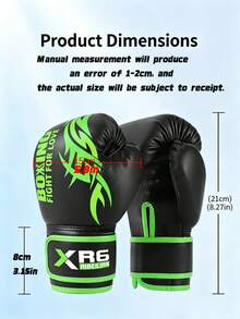 1 Pair Of Children -21*15cm/8.27*5.91in Full Set Of 6oz Boxing Gloves Are Suitable For Men And Women, Padded Gloves Are Used For Sandbag Training, Suitable For Taekwondo, Muay Thai, MMA And Other Sports,  Not Suitable For Synthetic People To Wear. - Multicolor - View 9