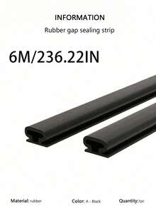 1/3pcs 6-Meter Silicone Rubber Sealing Strip, Door Sealing Strip, Professional Door And Window Self-Adhesive Window Sealing Strip, Self-Adhesive Rear Door Windproof Strip, Rubber Anti-Collision Strip, Suitable For Retail Stores, Restaurants, Hotels, - Multicolor - View 13