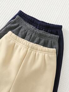 Cozy Pixies 嬰兒男孩女孩恐龍Logo針織柔軟圓領長袖套頭衛衣彈性腰長褲 3件套 - 彩色 - 查看 7
