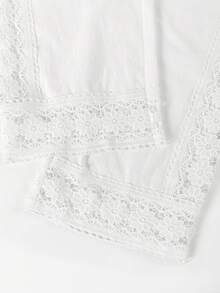 Zayélia Women's Floral Applique Pleated Camisole Top And Long Pants Casual Daily Two Pieces Set - White - View 5
