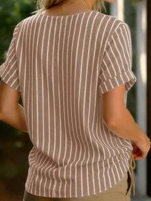 Zayélia 女款編織休閒度假風簡約夏季襯衫 - 彩色 - 查看 2