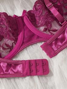 Myrelith Purple Romantic Pastoral Women's Embroidered 2-Piece Sexy Set - Violet Purple - View 3
