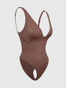 SHAPORA Body moldeador de unicolor con escote en V profundo para mujer - Multicolor - Ver 7