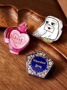HARRY POTTER X SHEIN 6件組可愛卡通圖案壓克力髮夾，禮物，髮飾夾 - 彩色 - 查看 6