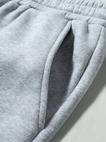 PAVTROS Men's Drawstring Waist Sweatpants, Slanted Pocket Design, Suitable For Daily Wear, Outdoor Activities, School, Friends Gatherings, Also Suitable As Couple Outfit Gift For Boyfriend. - Grey - View 8