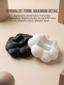 Muroi Mono 1PC/2pcs Cloud-Shaped Remote Control Storage Box, Creative Desktop Shelf, Simple Black And White Practical Storage Ornament. - Multicolor - View 8