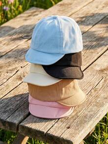 Cozy Pixies 1-Pack Solid Color Baby Children's Short Edge Baseball Cap Versatile Children's Cap, Suitable For Outings - Multicolor - View 4
