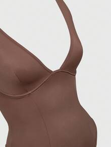 SHAPORA Body moldeador de unicolor con escote en V profundo para mujer - Multicolor - Ver 6