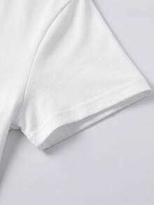 INAWLY T-shirt ajusté imprimé pour femmes, été - Blanc - Voir 3