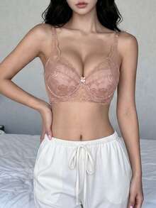 Napfluff 5pcs/Set Women Floral Lace Comfortable Bras - Multicolor - View 4