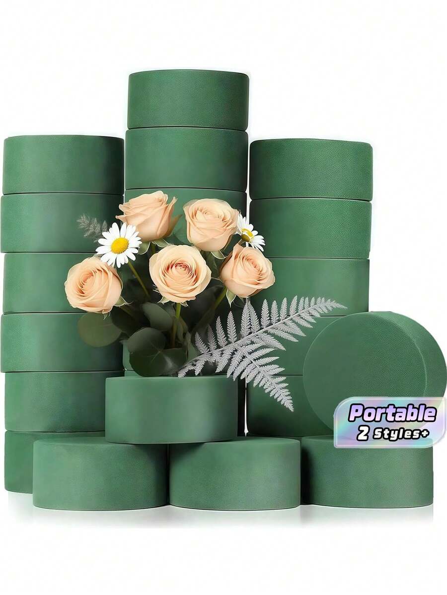 20pcs/10pcs/8pcs/1pc/2pcs/4pcs/6pcs 5.51in X 3.14in X 1.77in Wet And Dry Flower Foam Brick, Green Polystyrene Foam Block For Flower Arrangement, Plant Decoration And Handicrafts, Suitable For Wedding Decoration, Bridal Backdrop, Wedding Arch, Tabletop Centerpieces, Bouquet Filler, Also Applicable For Christmas, Halloween, Thanksgiving, Back To School, Valentine's Day, Teacher's Day, Mother's Day - Multicolor - View 1