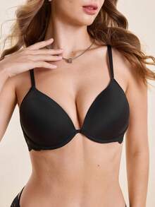 Hourtrue 3pcs Women's Lace Trim Underwire Bra - Multicolor - View 6