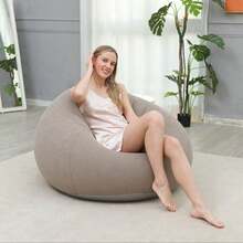 Modern Foldable Inflatable Slouchy Sofa Single Comfortable Sofa Bed Suitable For Various Room Types - Modern - View 5