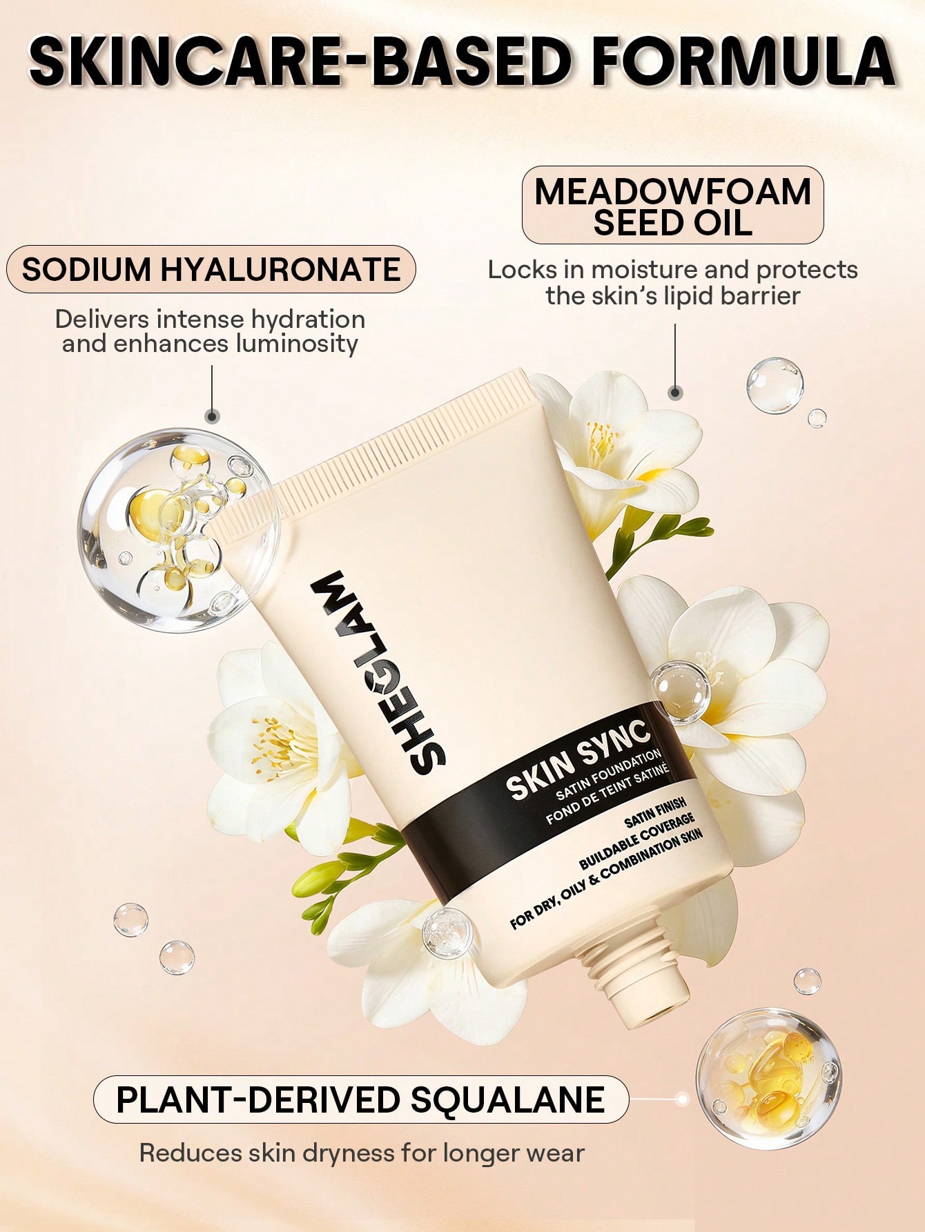 Skin Sync Satin Foundation-Linen 6
