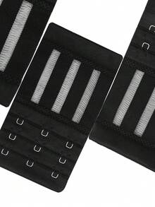 Accesorio de ropa interior de talla grande (conjunto de 3 piezas de ganchos para ropa interior) - Negro - Ver 4
