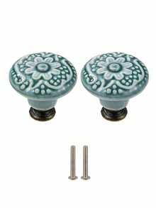 2/5pcs Drawer Knobs, Highly Attractive Cabinet Knob Pull Minimalist Handle , Stainless Steel Porcelain Ceramic Kitchen Cabinet Vintage Handle, Cabinet Bathroom Modern Door Handle,Kitchen Creative Drawer Furniture Hardware - multicolor - View 27