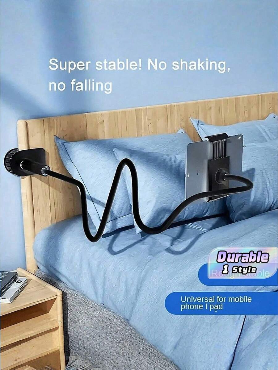 1pc 360° Rotatable Phone & Tablet Stand, Screw Base Lazy Bracket, Bedside Phone Tablet Holder, Lazy Stand For Bed, Cruise Ship Essential Phone Mount, Exclusive Stand For Mobile Phones - Multicolor - View 1