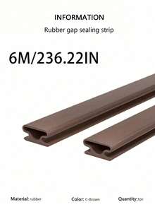 1/3pcs 6-Meter Silicone Rubber Sealing Strip, Door Sealing Strip, Professional Door And Window Self-Adhesive Window Sealing Strip, Self-Adhesive Rear Door Windproof Strip, Rubber Anti-Collision Strip, Suitable For Retail Stores, Restaurants, Hotels, - Multicolor - View 12