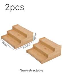 1/2PCS Estante de Especias de Cocina de 3 Niveles, 2 Tamaños Opcionales, Organizador de Almacenamiento Multifuncional para Encimera - Especificación - Ver 9