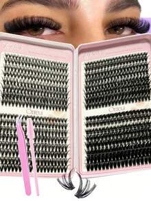 560pcs DIY Lash Clusters 30D-80D Faux Mink Individual Lashes, D Curl Natural Fluffy Wispy Reusable Easy Wear For DIY Eyelash Extension Look - D - View 14