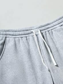 PAVTROS Men's Drawstring Waist Sweatpants, Slanted Pocket Design, Suitable For Daily Wear, Outdoor Activities, School, Friends Gatherings, Also Suitable As Couple Outfit Gift For Boyfriend. - Grey - View 6