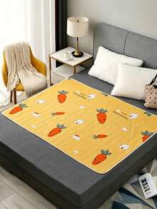 1 Piece Of Cute Cartoon Pattern Dirt And Moisture Wicking Breathable Lightweight Pet Washable Diaper Pad Rabbit Nest Pad Sleeping Pad Suitable For All Seasons. The Pattern Is Randomly Cut And Not Machine Washable. The Bottom Is Not Waterproof - Multicolor - View 2
