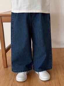 DAZY Infant/Toddler (Boy) Striped Korean Style Casual Denim Fall - Blue - View 1