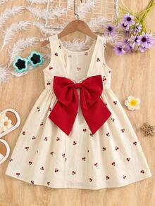 Emery Rose Kids Emery Rose Kids 女童编织条纹休闲吊带连衣裙 - 杏色 - 查看 4