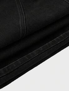 SWAVVY Men's Striped Button Pocket Casual Versatile Daily Travel Jeans, Young Daily Style,Summer, - Black - View 8
